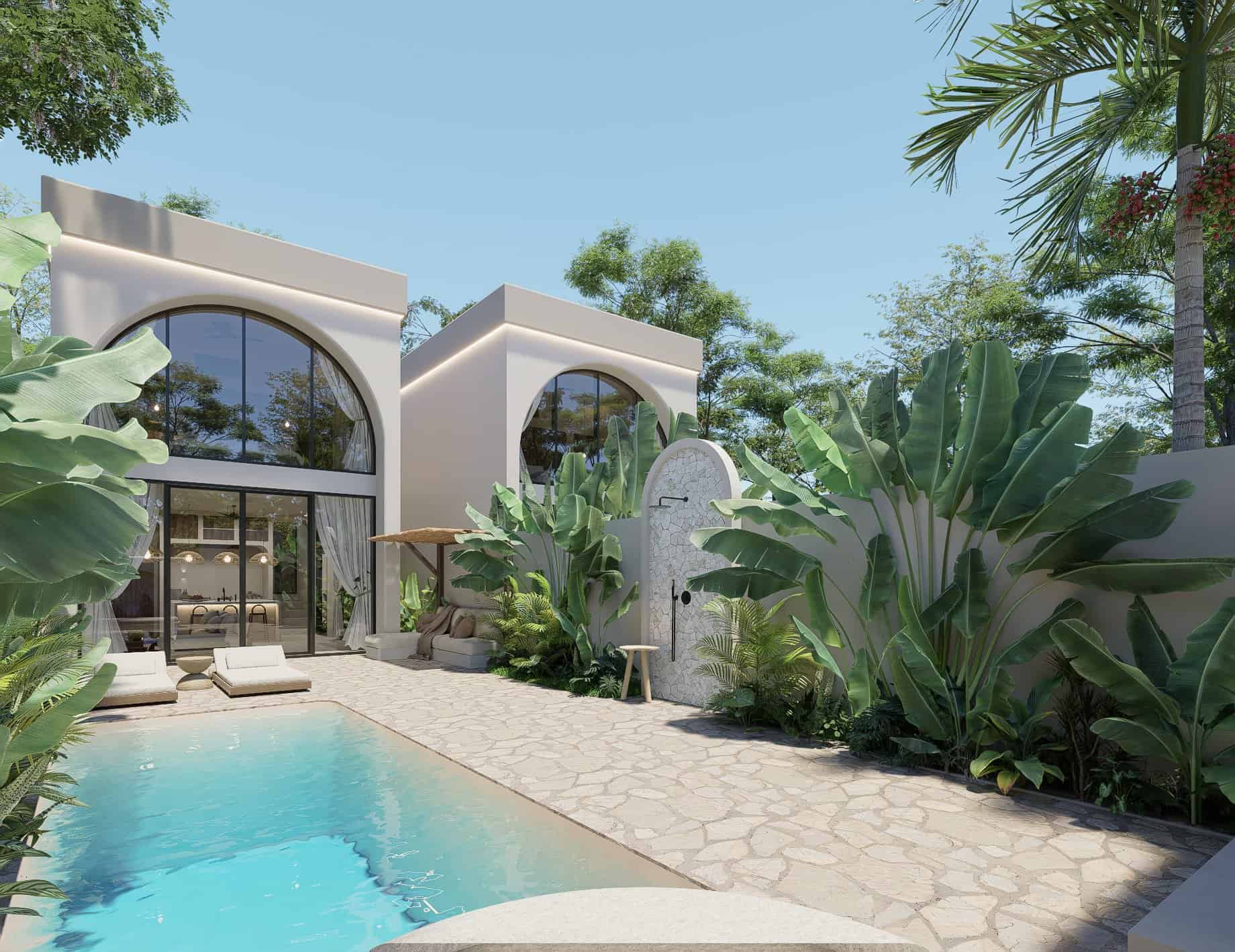 MODERN TROPICAL STYLE 1 BEDROOM VILLA FOR SALE LEASEHOLD IN BALANGAN BE-2246 